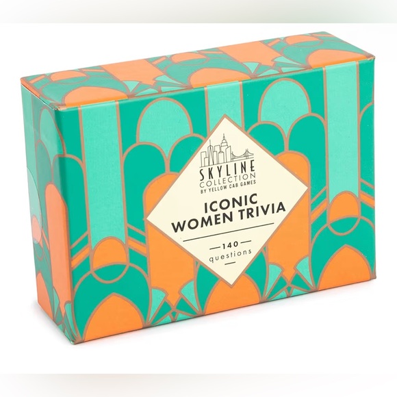 yellow card games Other - Iconic Women Trivia Card Game - Orange and Green